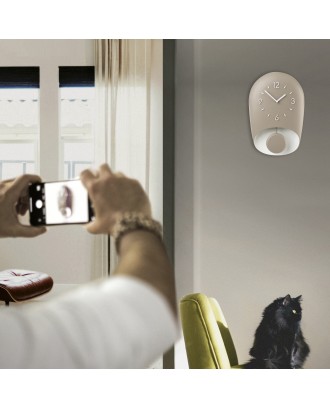 Ceas de perete cu pendula, gri, colectia Home - GUZZINI